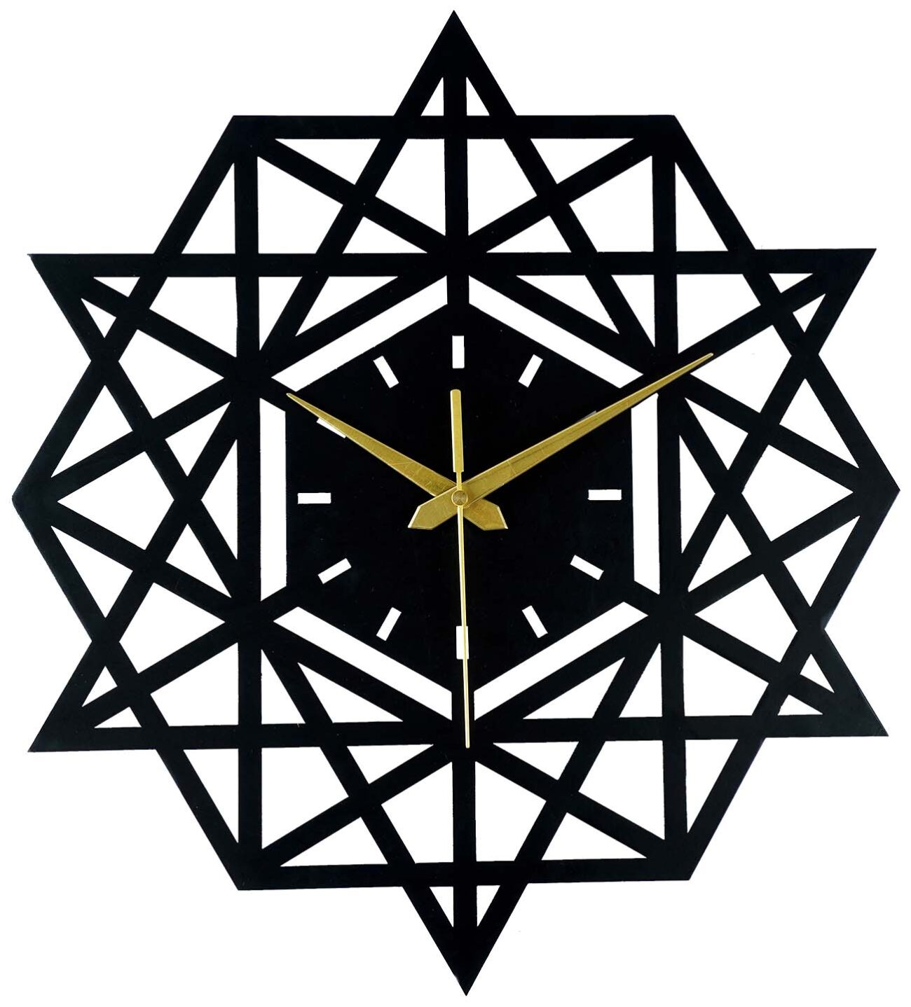 STAR HEXAGONAL METAL WALL CLOCK - Image 6