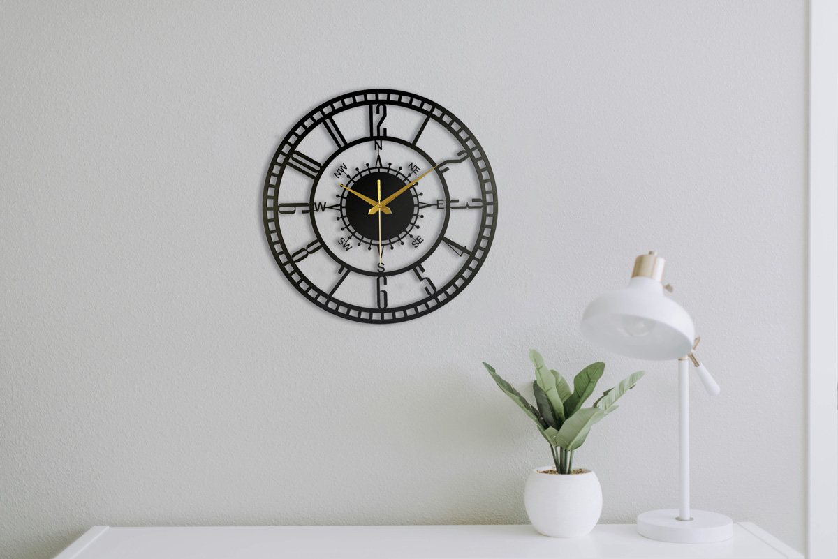 DIRECTIONAL METAL WALL CLOCK - Image 7