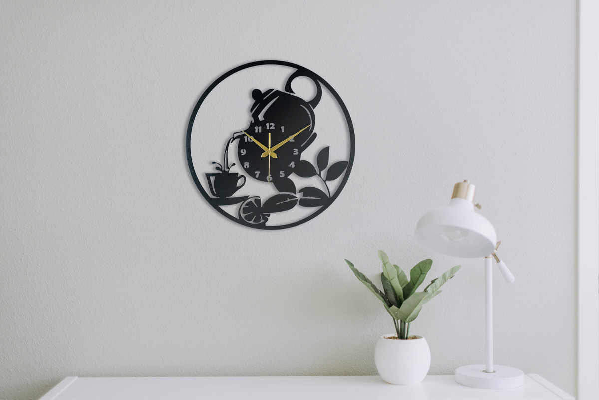 POURING TEA METAL WALL CLOCK - Image 8