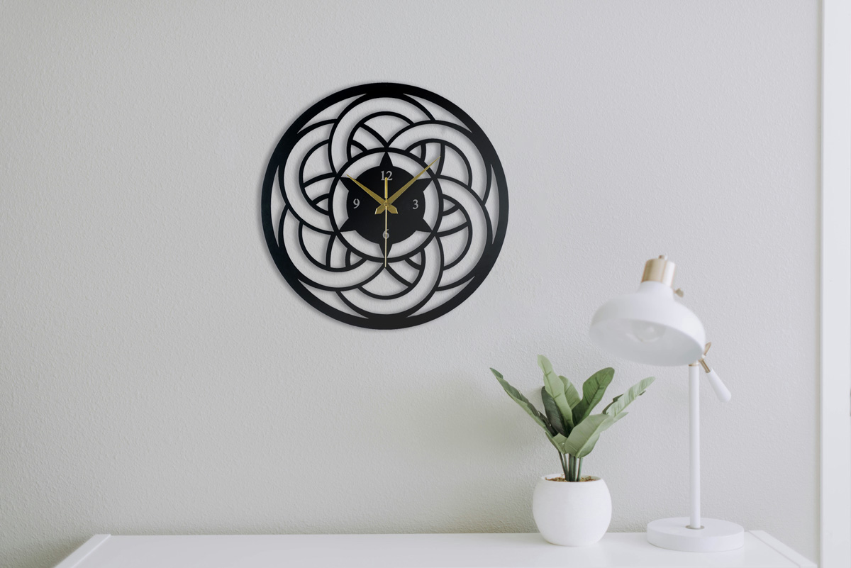 7 CIRCLES METAL WALL CLOCK - Image 7