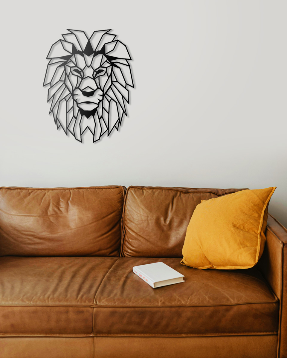 LION HEAD MOSAIC METAL WALL ART - Image 5