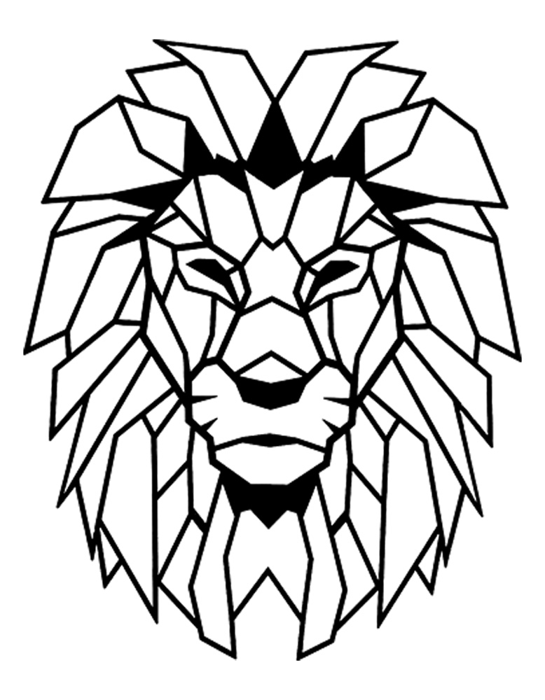 LION HEAD MOSAIC METAL WALL ART - Image 7