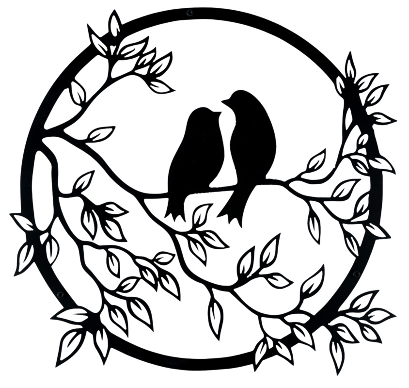 LOVE BIRDS METAL WALL ART - Image 7